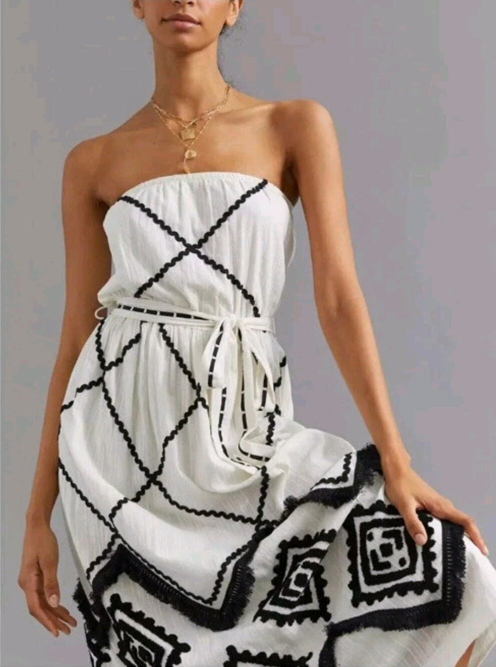 NWT Anthropologie Verb by Pallavi Singhee Applique Maxi Dress. Size 12 Ret. $248